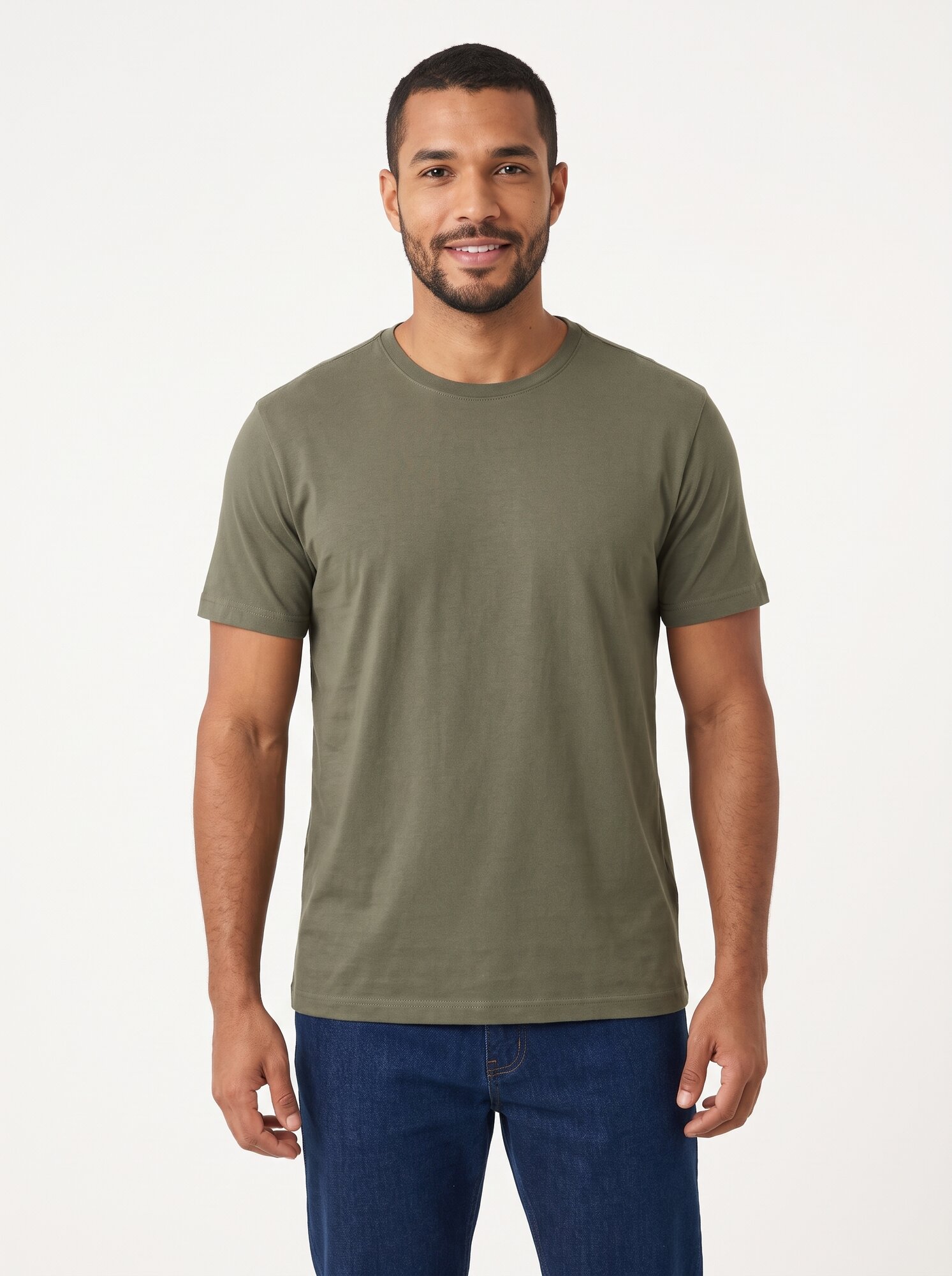 Camiseta Regular Masculina 100% Algodão Preta